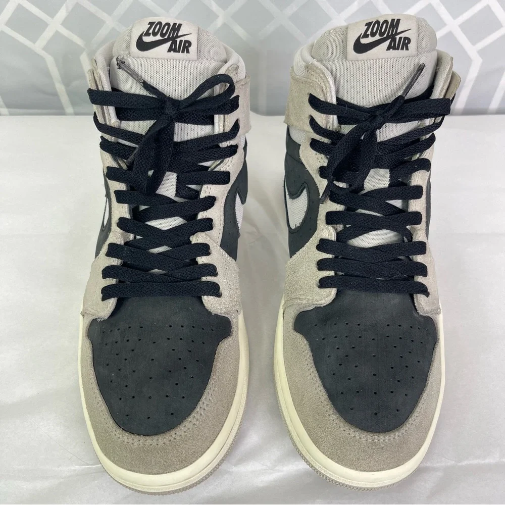 Jordan 1 High Zoom Air CMFT 2 Light Iron Ore Black Suede Sneaker Women's 9.5